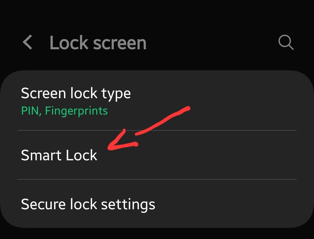 unlock samsung phone using smart lock